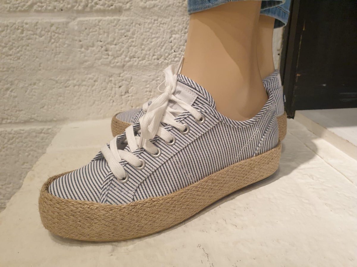Super Cracks Sneakers Canvas Navy Multi maat 39 - Schoenen.nl