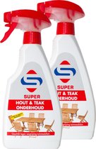 SuperCleaners - Houtreiniger - hout & teak spray - 2 stuks 500ml