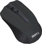Max'L draadloze optische ergonomische muis 2.4 GHz - 1200 DPI - 4 Knoppen kleur zwart