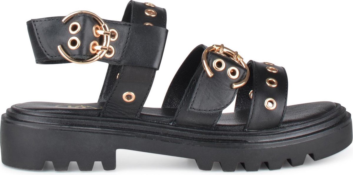 Zwarte platform sandalen best sale