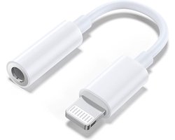 DW4Trading Lightning naar 3,5mm Hoofdtelefoonaansluiting Adapter - Geschikt Voor Apple Iphone Ipad - Wit