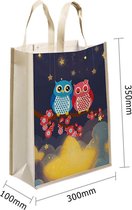 Diamond painting - eco-vriendelijke tas - uilen - compleet pakket