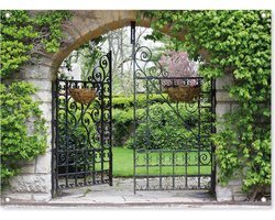 SCHUTTINGPOSTER Poster - Typisch Engelse Tuin - 65 X 90 Cm - Multicolor