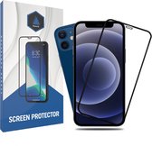 Prisma NL® iPhone Screenprotector voor iPhone 12 Mini - Premium - Beschermglas - Gehard glas - 9H - Zwarte rand - Tempered Glass - Full cover
