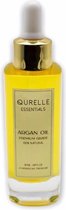 Qurelle Essentials - Arganolie -  50 ML - 100% Natuurlijk & Biologisch - Argan Olie Voor Haar, Gezicht en Lichaam - Marokkaanse olie - Koudgeperst - Huidolie - Moroccan Argan Oil