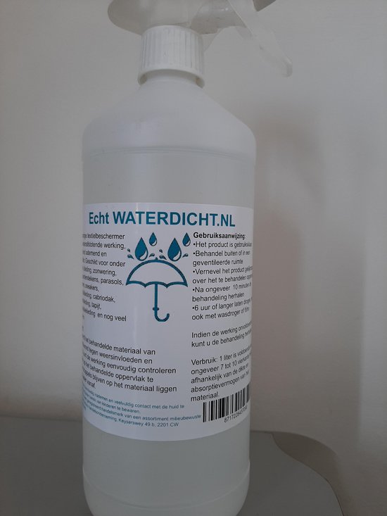 Foto: Echtwaterdicht voor cabriodak en bootkap echtwaterdicht is een zeer hoogwaardig impregneermiddel voor uw bootkap of cabriodak met een perfecte waterafstotende werking kleurloos blijvend ademend en inclusief uv filter 