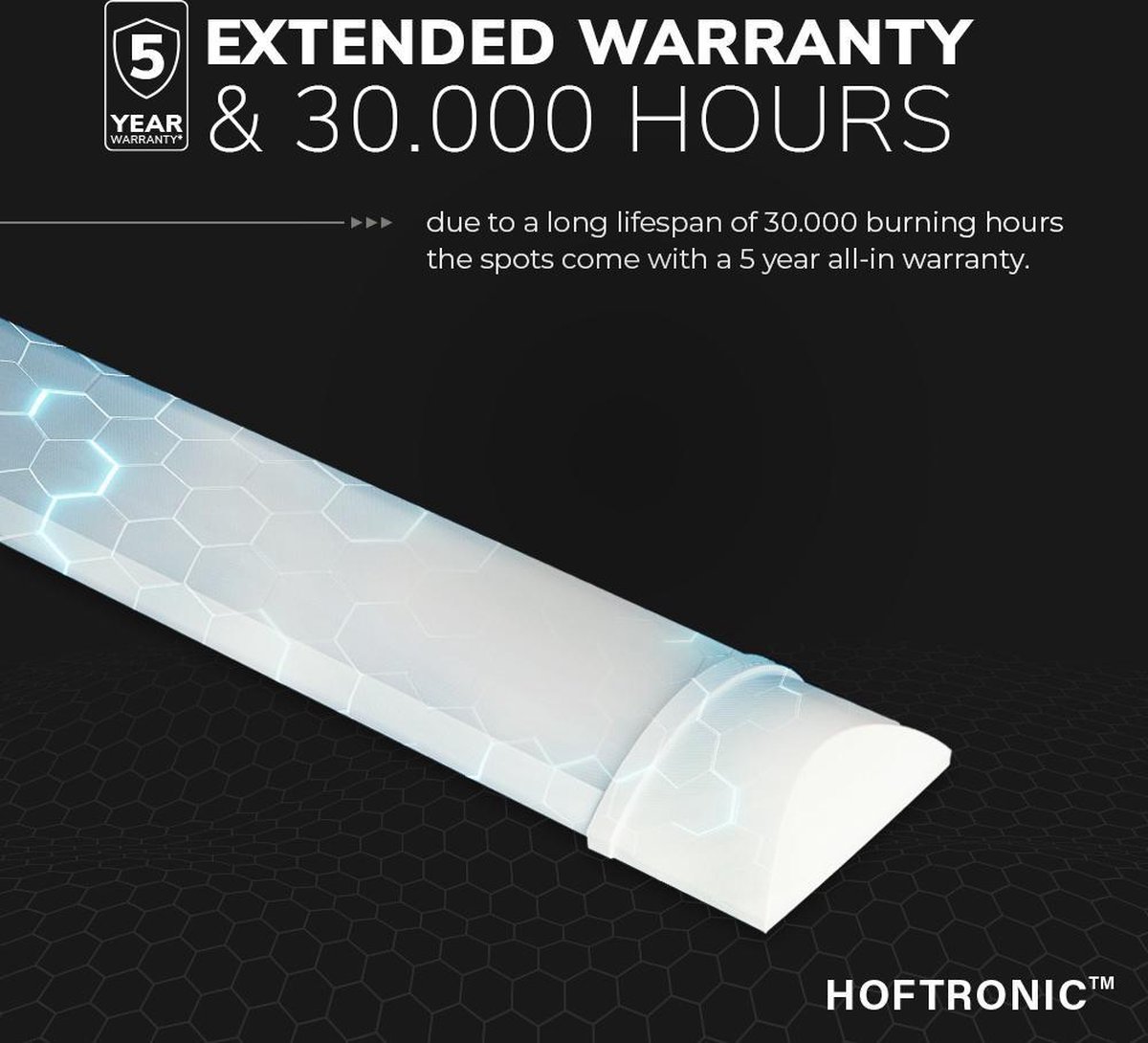Hoftronic 6x LED Batten 120cm - 40W 5600lm  140lm/W  - 6400K Daglicht Wit Vervangt 320w Samsung Smd Led Chips Flikkervrij Ip20 Stofdicht Onderbouwverl 68b7f66b36b31e0f6b0fc1a2