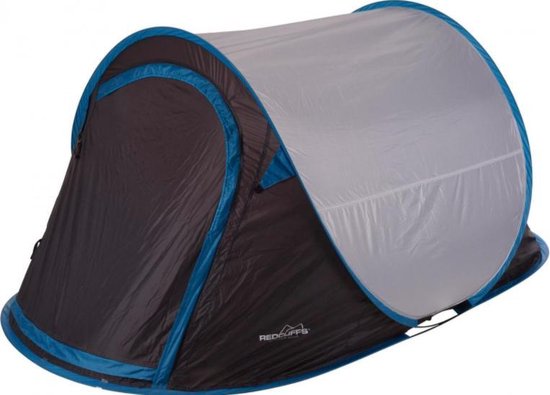 Redcliffs 2 Persoons Pop Up Tent - Blauw/ Grijs - 2 Persoons