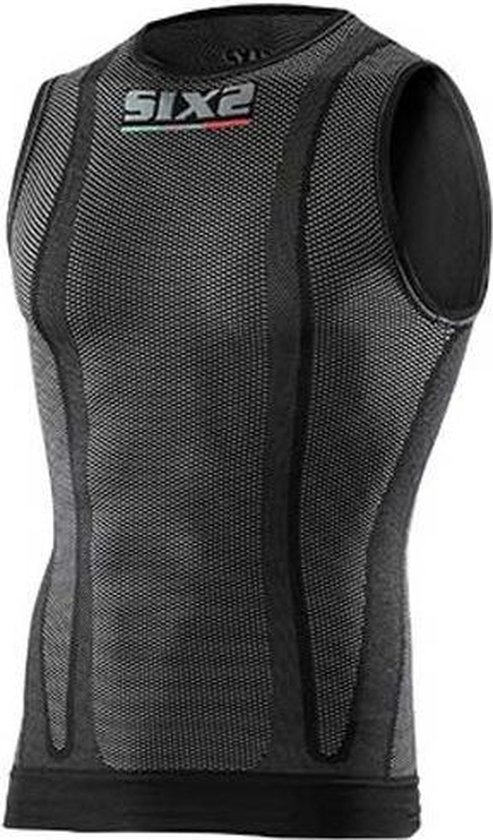 Maglia Tecnica Activewear Sixs BIKE3 a Maniche Corte Carbon Nero