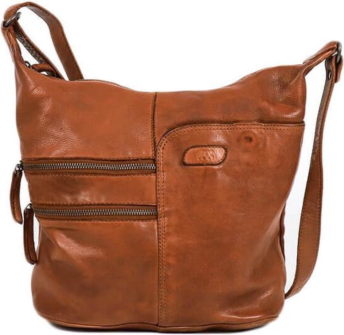 Bear Design Frieda Leren Schoudertas - Cognac