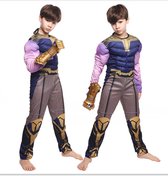 WiseGoods Premium Thanos Verkleedpak - Kostuum met Masker - Verkleedkleding voor Kinderen - Kinderkostuum - Maat 110/116