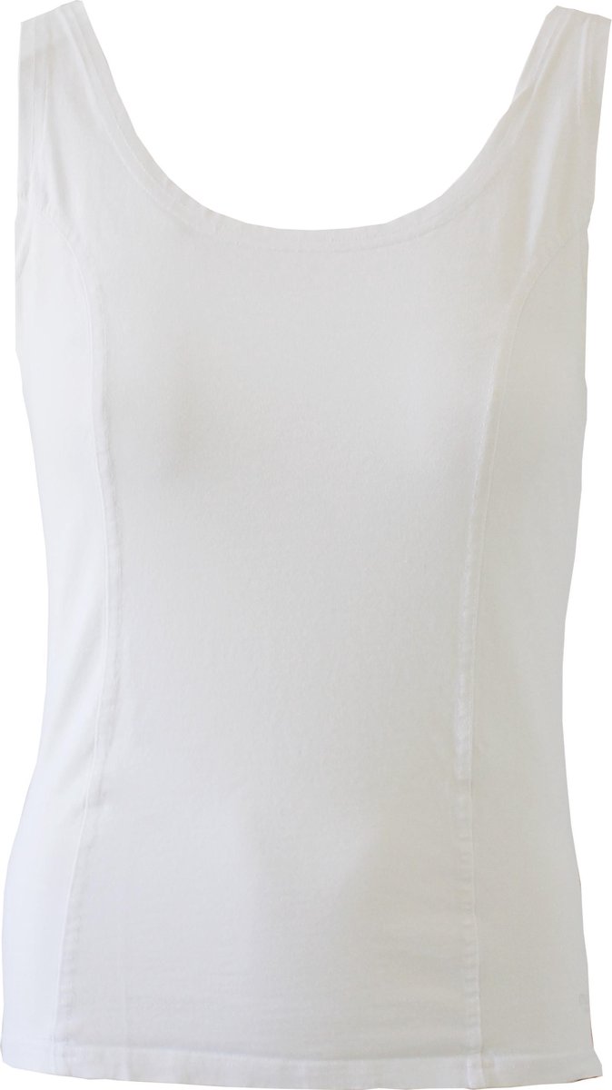MOOI! Company - Basis Top Amelia - Top met brede bandjes - Aansluitend model - Kleur Wit - S