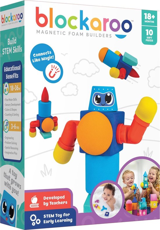 Blockaroo robot box-magnetisch speelgoed-peuter speelgoed-speelgoed 3... |  bol.com