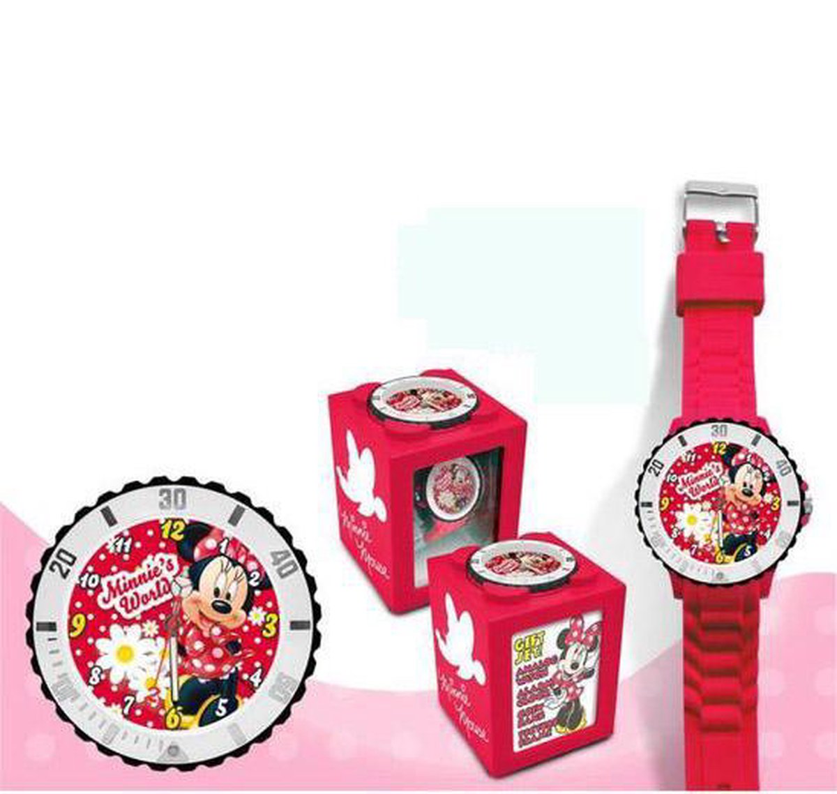 Minnie Mouse Horloge Luxe analoog 4 in 1