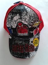 Spider-man pet/cap rood maat 54 met verwisselbare badges