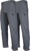 2-Pack Donnay Joggingbroek rechte pijp - Sportbroek - Heren - Maat M - Donker grijs gemÃªleerd