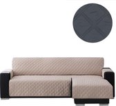 Moorea Chaise Longue Rechts - Bankbeschermer - 200cm breed - Grijs - Vochtafstotend - Twee kanten te gebruiken - OekoTex keurmerk