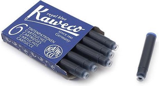 Cartouche d'encre pour stylo plume Kaweco - Par 6 pièces - Blauw