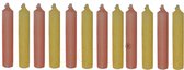 Cactula Dinerkaarsen 12 cm Set van 12 in 2 kleuren - Gewas | Curry / Siena