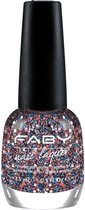 Faby Nagellak Born In The U.s.a Dames 15 Ml Vegan Blauw/rood