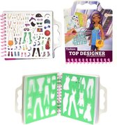 Top designer fashion Mini Schetsboek met stickers en sjablonen