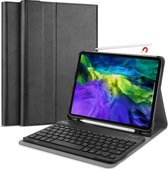Luxe Smart Tablet Keyboard Case Zwart - Tablethoes Voor Apple iPad Pro 11" - Inclusief Tablet Toetsenbord - Flip Stand Sleeve - Smart Cover