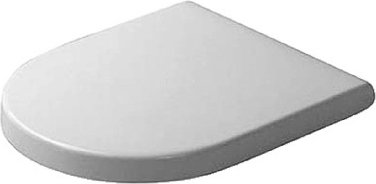Duravit Starck 3 WC-zitting 43.1x37x4.3cm met softclose met quickrelease Kunststof wit Glanzend