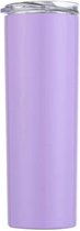 roestvrij stalen drinkfles met rietje | houd drinken koel en warm | lichtviolet | 0,5L