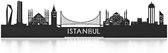 Standing Skyline Istanbul Zwart hout - 60 cm - Woondecoratie design - Decoratie om neer te zetten - WoodWideCities