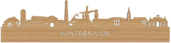 Skyline Winterswijk Bamboe hout - 120 cm - Woondecoratie - Wanddecoratie - Meer steden beschikbaar - Woonkamer idee - City Art - Steden kunst - Cadeau voor hem - Cadeau voor haar - Jubileum - Trouwerij - WoodWideCities