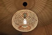 Handmade Design lamp Hanglamp Naturel Rotan Ufo woonkamer Slaapkamer 60x50 cm