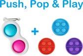 FIDG IT Simple Dimple Pop It Mini - Fidget Toys - Pop It - Fidget Toys Pakket onder de 15 euro - Sleutelhanger