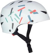 Nijdam Skate Helm - High Topper - Wit/Zwart - L