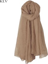 -Viscose - Modieus- Casual - Zomer - Sjaal - Pashmina - Dames - Capuccino - Bruin - 175X80cm -