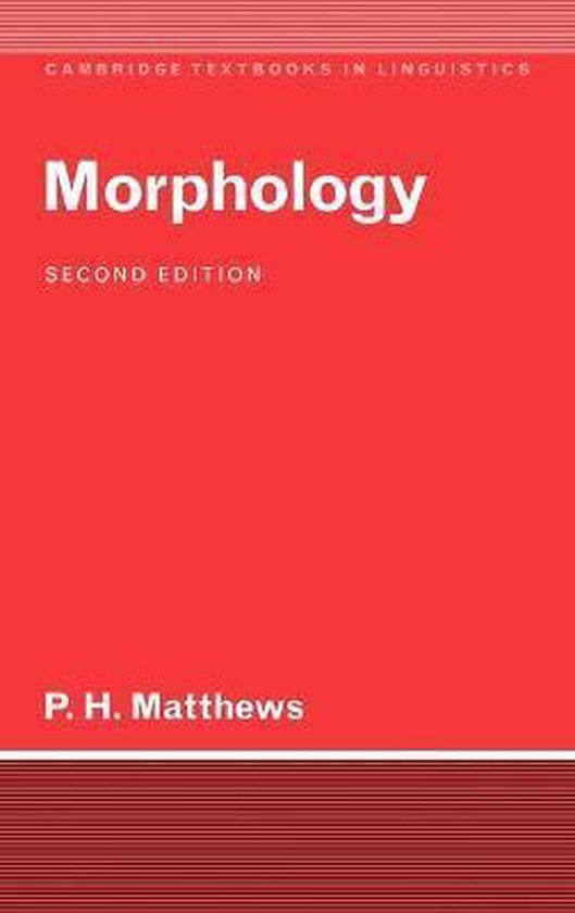 Cambridge Textbooks in Linguistics- Morphology - cover