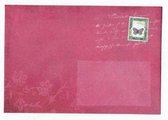 Cards & Crafts Luxe Gekleurde Enveloppen - 50 stuks - Roze / Vlinder - B6 - 175X120 mm - 120grms