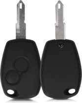 kwmobile autosleutelcover voor Renault Dacia 2-knops autosleutel - vervangende sleutelbehuizing - zonder transponder - zwart