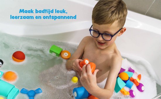 Blockaroo Robot Set - Magnetische Bouwblokken – Badspeelgoed - 10 Onderdelen – Zacht Bouw Speelgoed voor Peuters – Duurzaam en Veilig – vanaf 1,5 Jaar