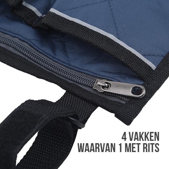 Foto: Rolstoel armsteun opbergtas grijs rolstoeltas met opbergvakken kleur grijs