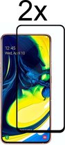 Samsung A90 Screenprotector - Beschermglas Samsung Galaxy A90 Screen Protector Glas - Full cover - 2 stuks