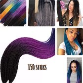 Twist Braids Hair Senegal Braiding Hair vlechthaar BLACK PURPLE BLUE Ombré