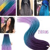 Twist Braids Hair Senegal Braiding vlechthaar PURPLE/ BLUE /PURPLE Ombré