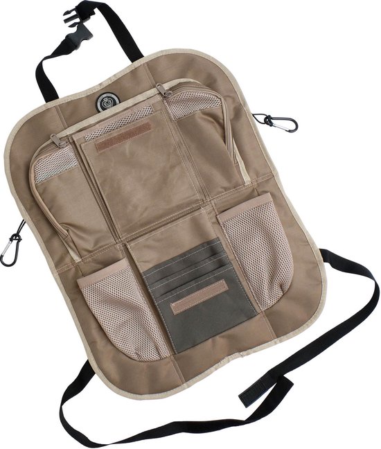 Foto: Prince lionheart backseat organizer auto organizer ge soleerde bekerhouders 2 flessenhouders 2 karabijnhaken tan