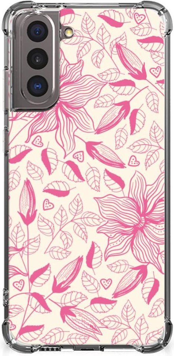 Samsung Galaxy S21 Case Pink Flowers