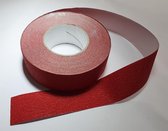 Antislip vloertape zelfklevend rood 50 mm breed - rol 18 meter - uitlopend artikel nog 3 stuks beschikbaar