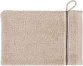 Clarysse Washandje Stone Border set van 2 stuks-Beige