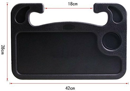 Voiture de table à volant multifonction WiseGoods - Support de bureau pour ordinateur portable - Support de volant - Nourriture et boisson dans la voiture - Zwart