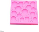 Siliconen mal - Ballonen vorm - Decoratie - Chocolade - Marsepein - Cupcake - Roze