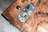 Anti Shock Hoesje Geschikt voor Samsung Galaxy A52 4G/5G GSM Hoesje met doorzichtige rand Watercolor Flowers