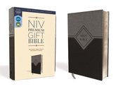 NIV, Premium Gift Bible, Leathersoft, Black/Gray, Red Letter, Comfort Print